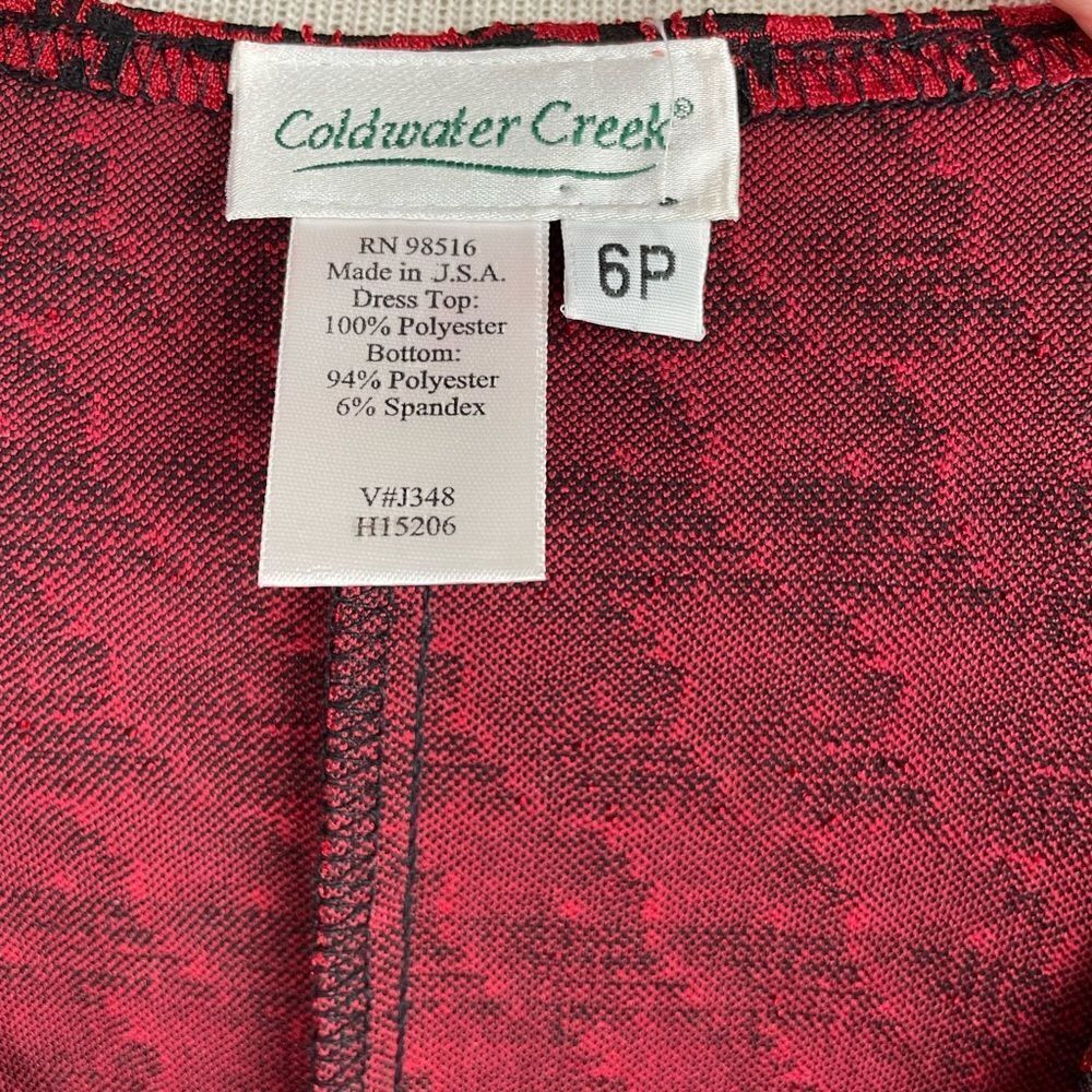 EUC Coldwater Creek Womens Red/Black Maxi Dress and Matching Jacket Size 6P - Picture 9 of 10